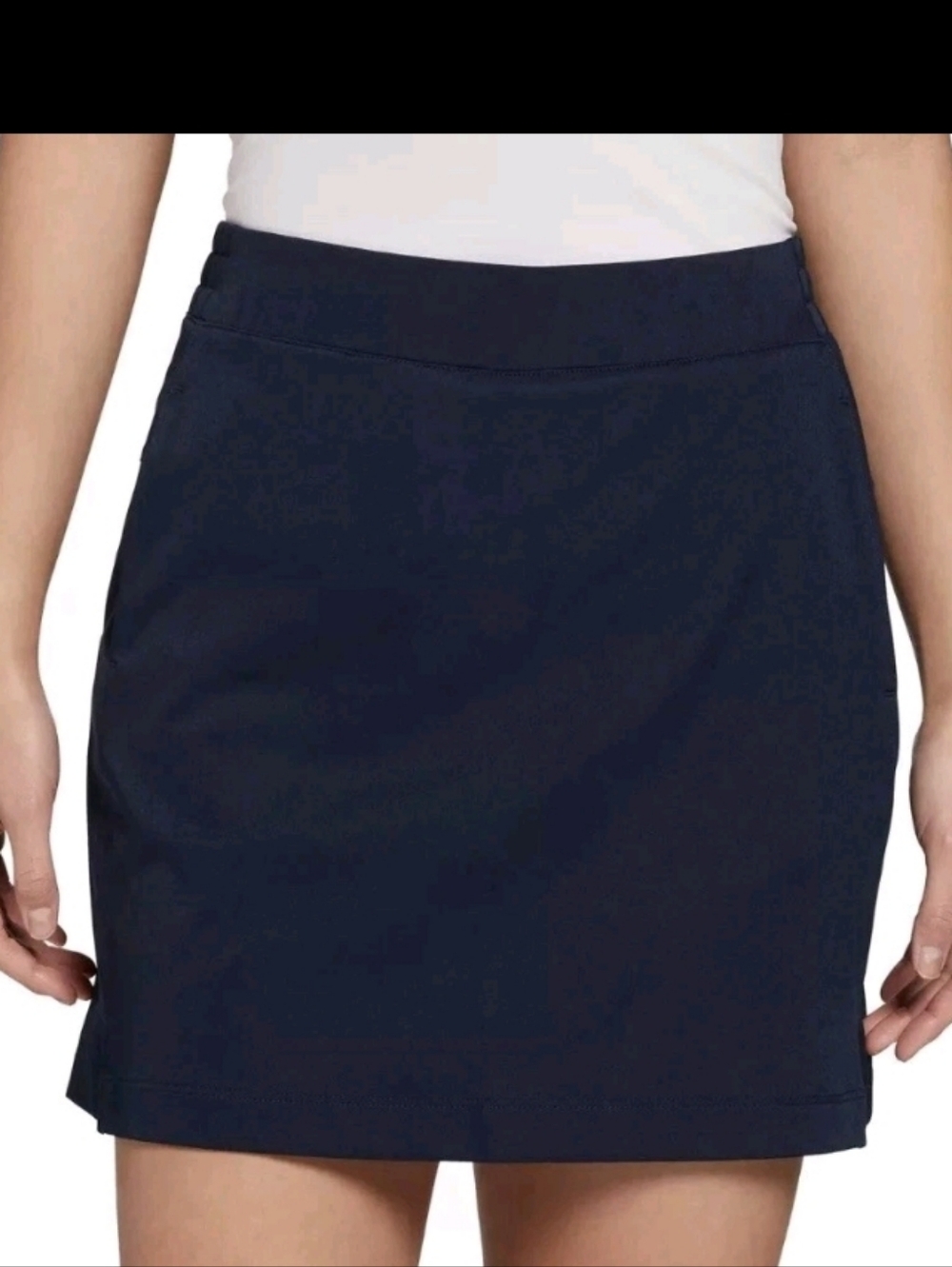 Lady Hagen Womens Navy Mini Skort Clean A-Line Silhouette Moisture Wicking Sz. S